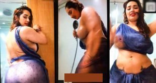 Most Demanded Aditi Mistry Accidental Boobs Show and Nipples Show in Wet Saree Seducing Full Video